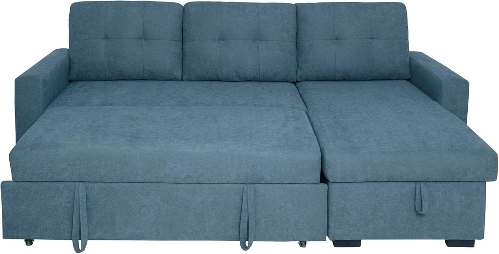 MUEBLIX.COM - Ojuel 3 Seater Chaiselongue Sofa, Interchangeable Chaiselong, Padded Seats and Backrest, Chaise Lounge Sofa Bed with Arcon, Modern Living Room Sofas, Grey