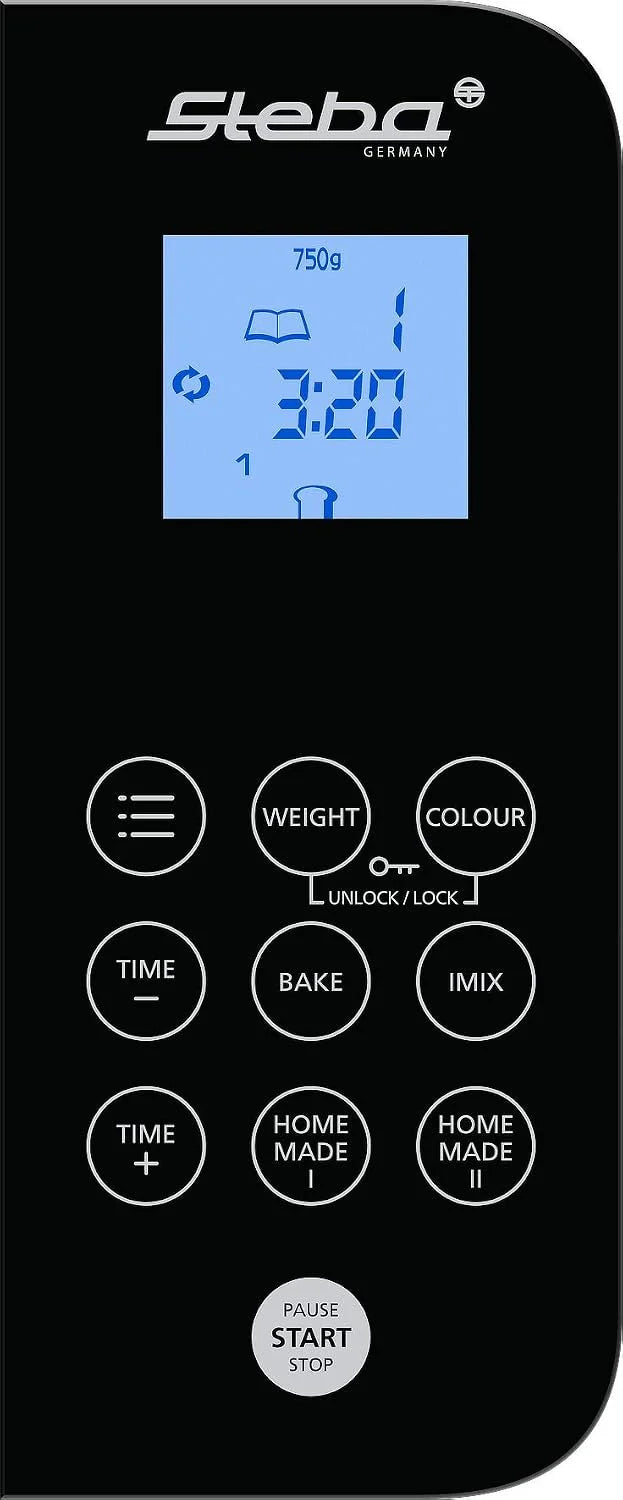Panificadora Steba para preparar deliciosos panes caseros, pasteles, mermeladas y mucho más, con 17 programas automáticos, incluso para pan sin gluten. BM 2.