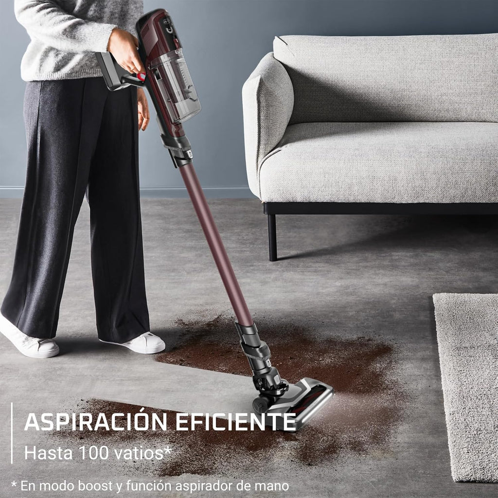 Rowenta X-Pert 6.80, Aspiradora Escoba Sin Cable, Burdeos