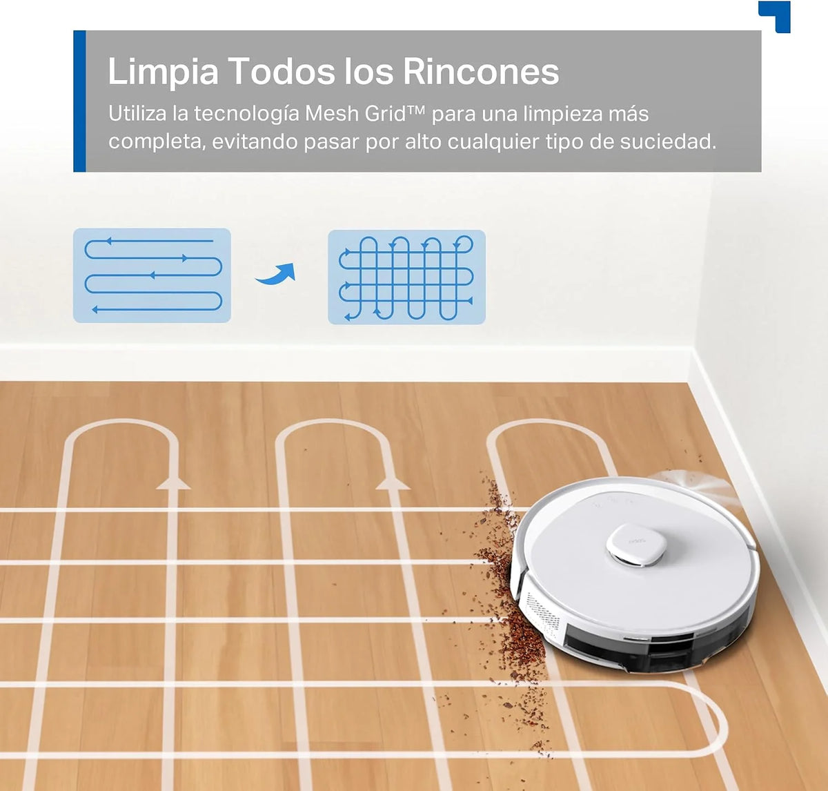 Tapo RV30 MAX Plus White-Robot Aspirador y Fregasuelos, Base Autolimpieza