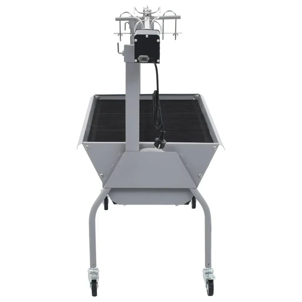Parrilla De Barbacoa Con Asador Y Motor Eléctrico Vidaxl