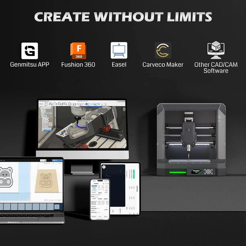 Genmitsu Cubiko Fresadora CNC para PCB, Control WiFi, Sondeo Automático Z