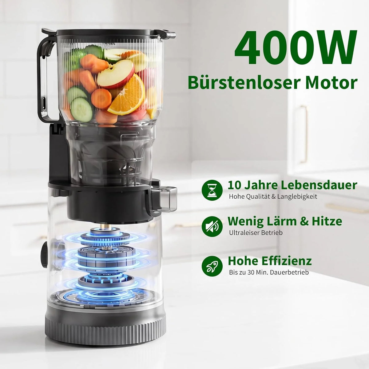 SJ-065 Extractor de Zumos en Frío, 400W, Boca XL 152 mm