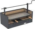 Imex El Zorro – Cajón Barbacoa con Ladrillo Refractario | 90x48x65 cm | Estructura Robusta de Acero y Alta Retención de Calor | Ideal para Barbacoas de Carbón y Leña en Exteriores