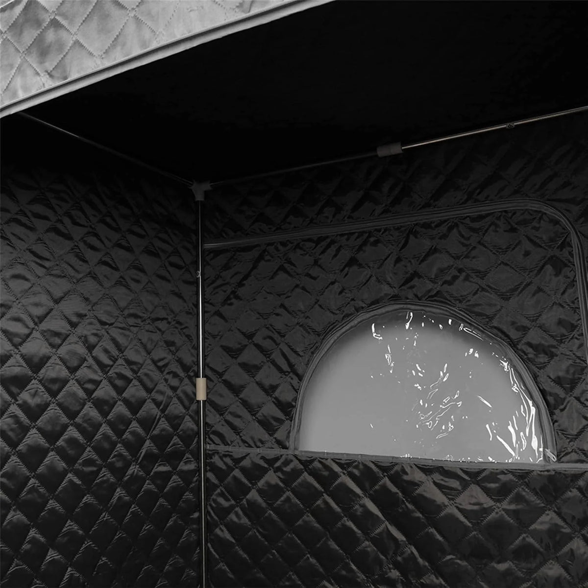 MINGYI Sauna de vapor portátil y plegable de 1000 W con cabina de vapor, generador de vapor de 2,5 camas y mando a distancia, 100 × 80 × 170 cm (Negro)