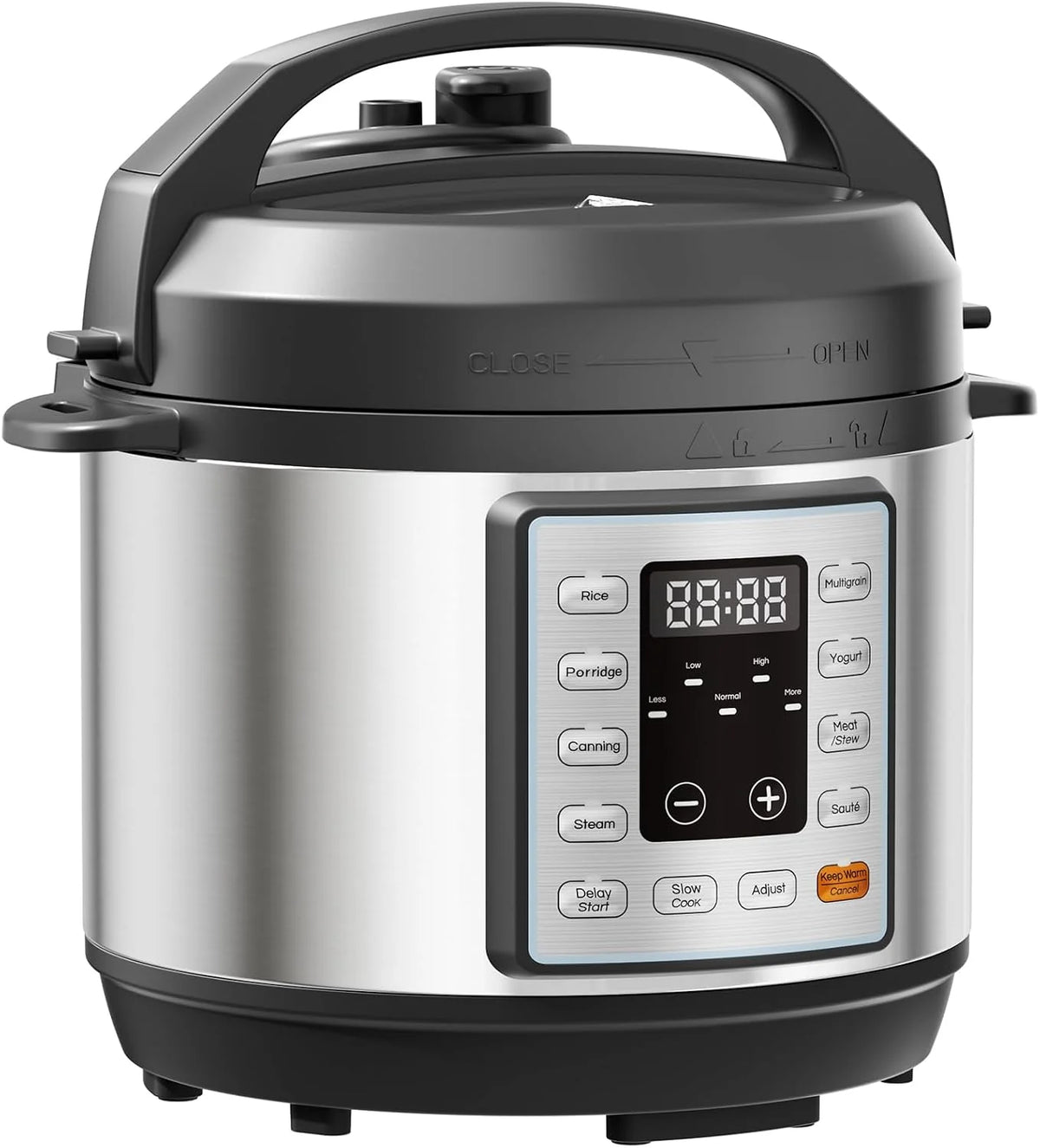NEWBULIG Olla a presión eléctrica 10 en 1, 3 cuartos de horno, multicocina para arroz, estofado y vapor, pequeña olla programable programable de acero inoxidable con función de cocción lenta y bandeja