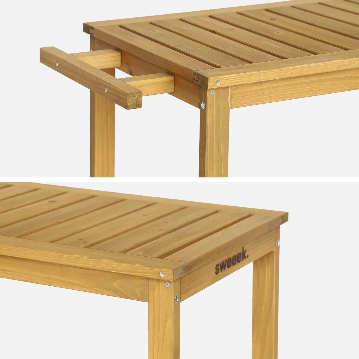Aparador De Barbacoa De Madera Con Ruedas, Madera