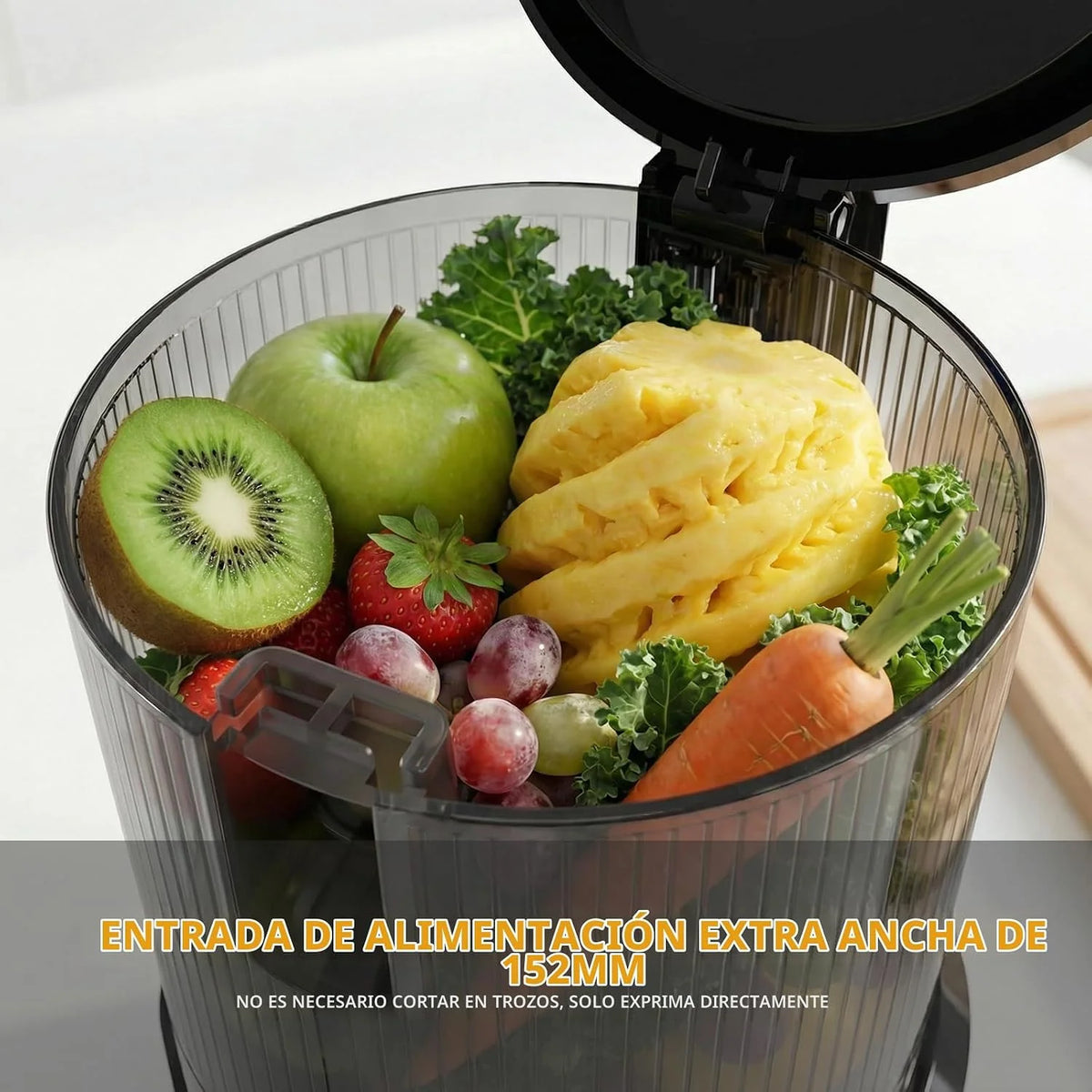 SJ-068 Extractor de Zumos y Verduras Prensado en Frío XL 152mm