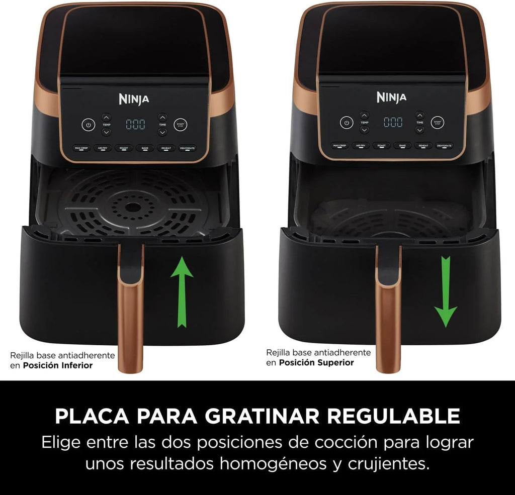 Ninja MAX PRO, Freidora de Aire, 6,2L, Cajón Individual Tamaño Familiar