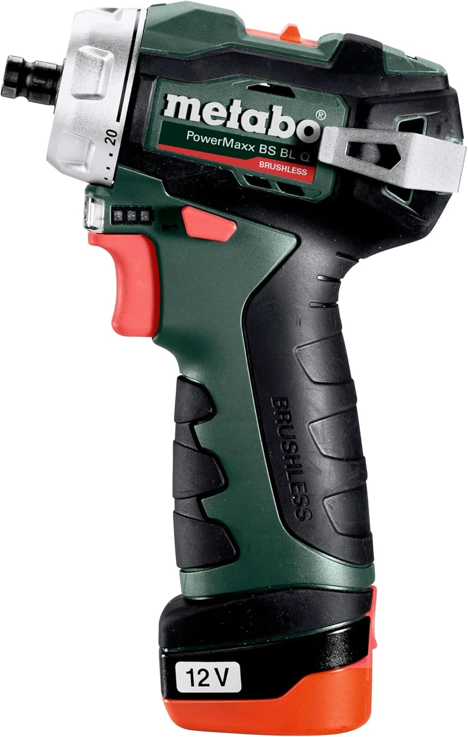 metabo PowerMaxx BS BL Q 601749500 - Taladro atornillador inalámbrico Li-ION 12V 2Ah + 2 pilas