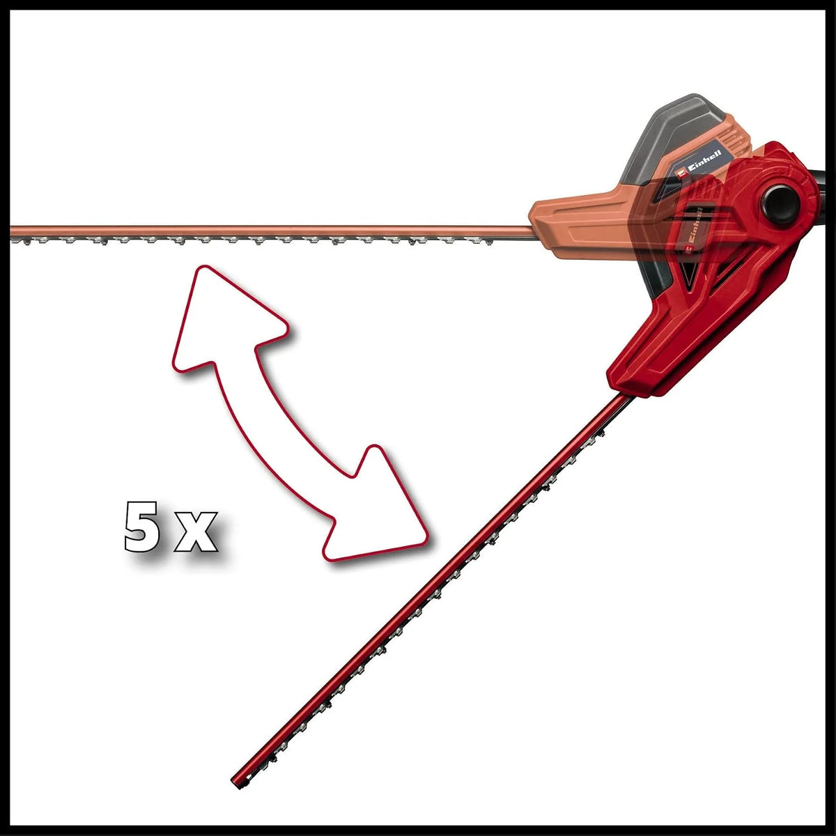 Einhell Cortasetos eléctrico GC-HH 5056 (500 W, Longitud de Corte de 47 cm, Extensible 170-250 cm, Distancia Entre Dientes de 20 mm, Ajuste de Cabeza del Motor de 5 etapas)