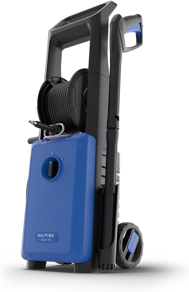 Nilfisk Classic 150 Bares - Hidrolimpiadora de Alta Presión Fácil de Usar - Limpiadora de Patios, Coches y Exteriores (2200 W)