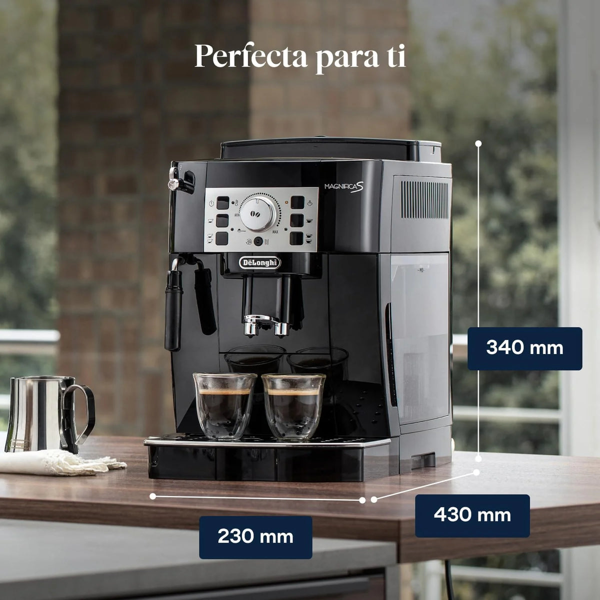 De'Longhi Magnifica S - Cafetera Superautomática 2 Bebidas Negro