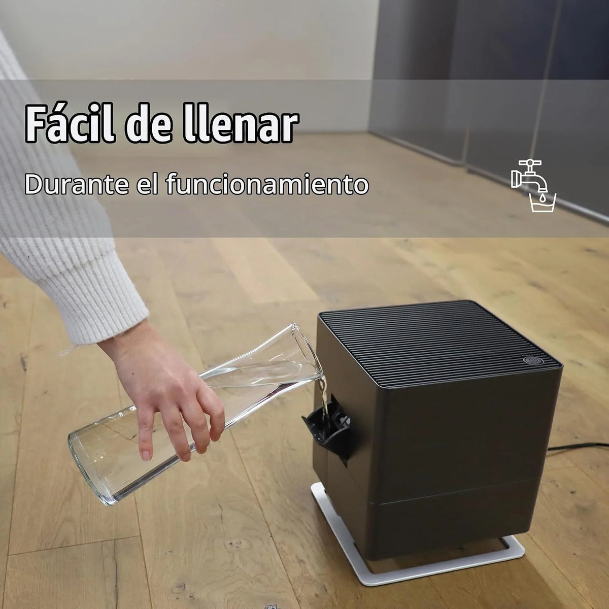 Stadler Form Oskar Black - Humidificador, color negro
