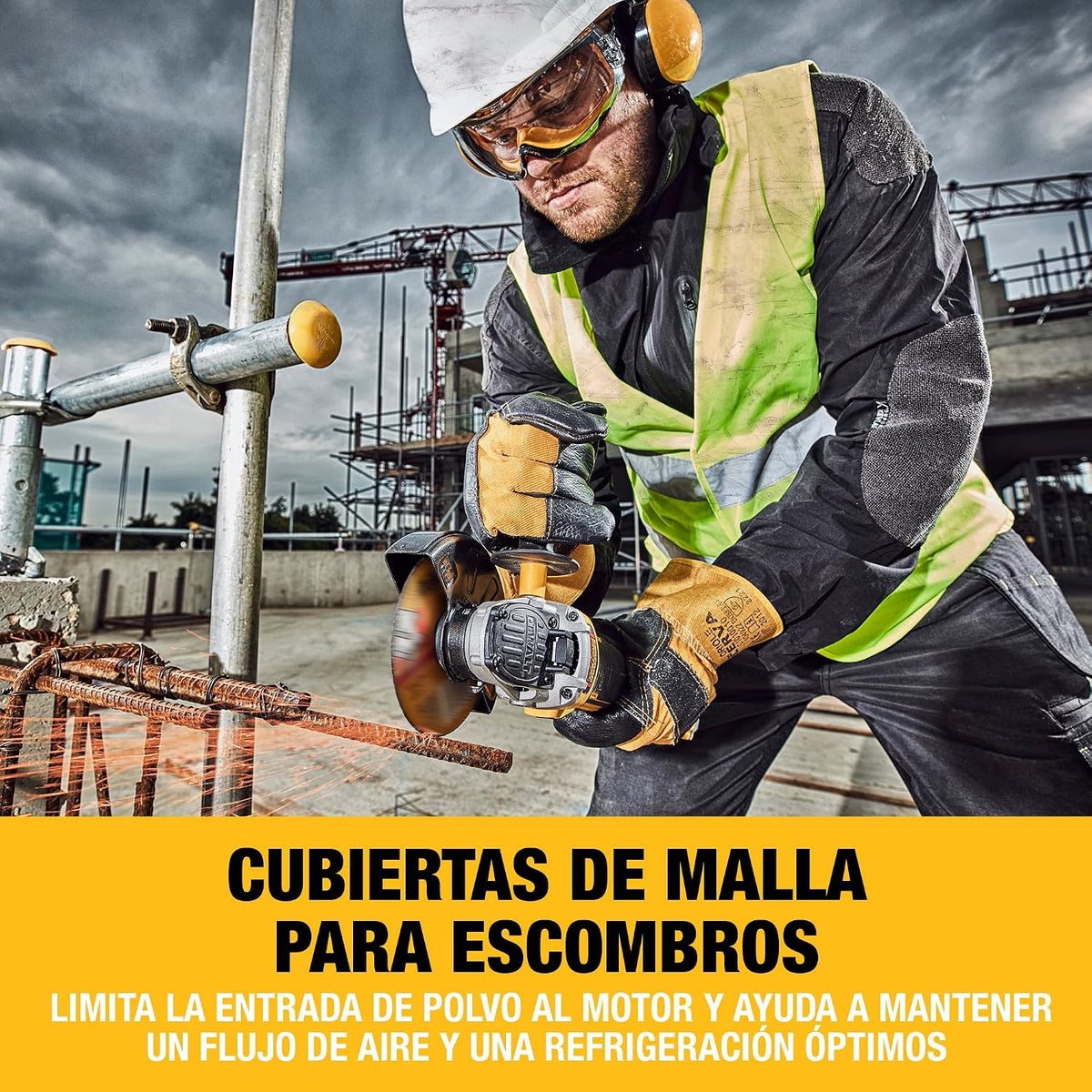 DEWALT Amoladora 125 mm 18V XR sin escobillas con pala, DCG406NT-XJ