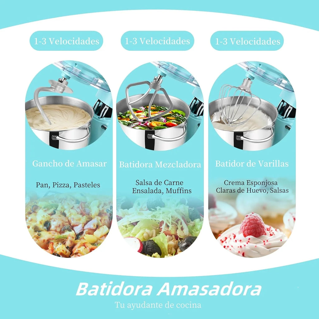 Kitchen in the box Batidora amasadora Profesional 6.2L Gran Familia