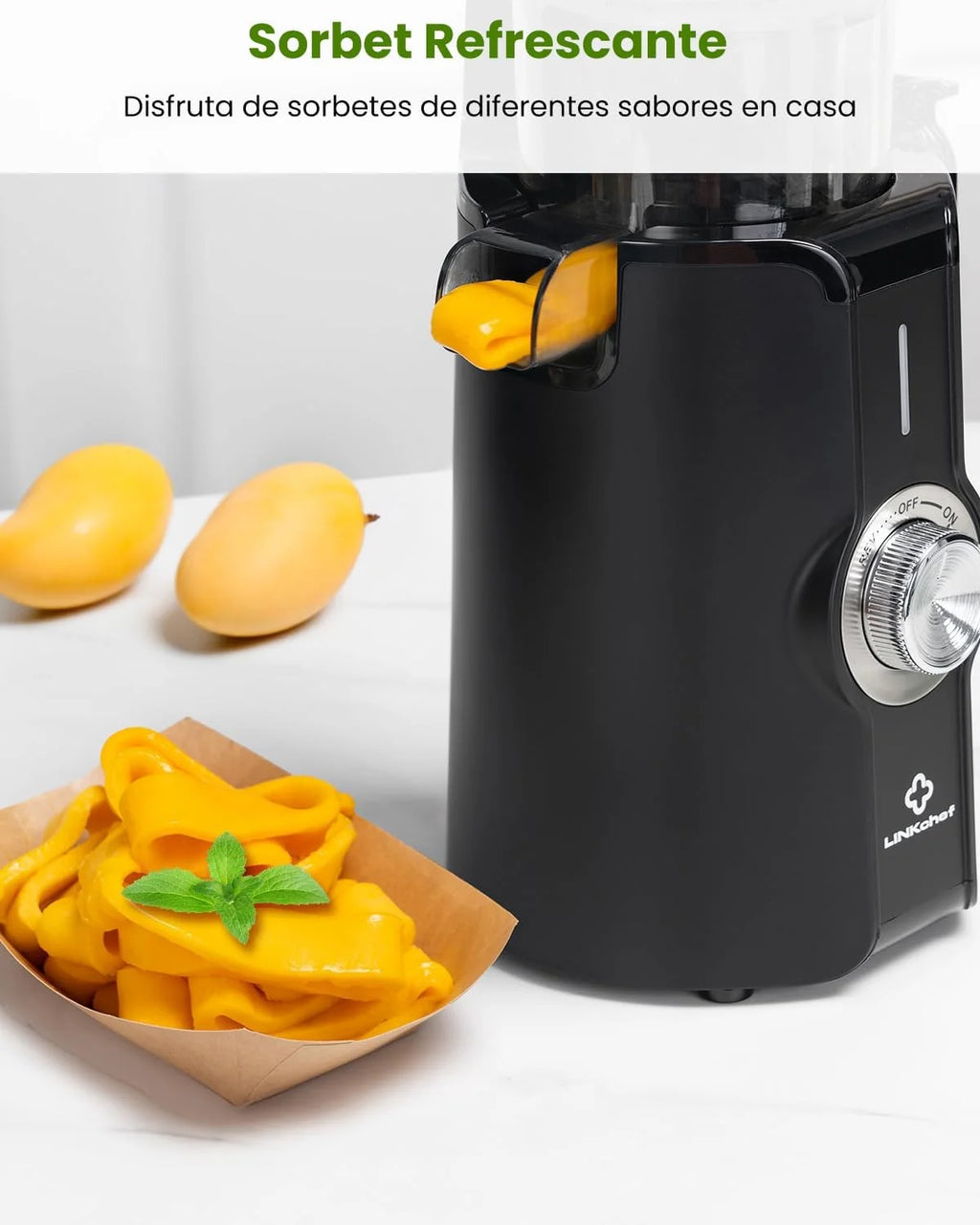 LINKChef extractor de zumos y verduras en frío 200 W, boca 115 mm