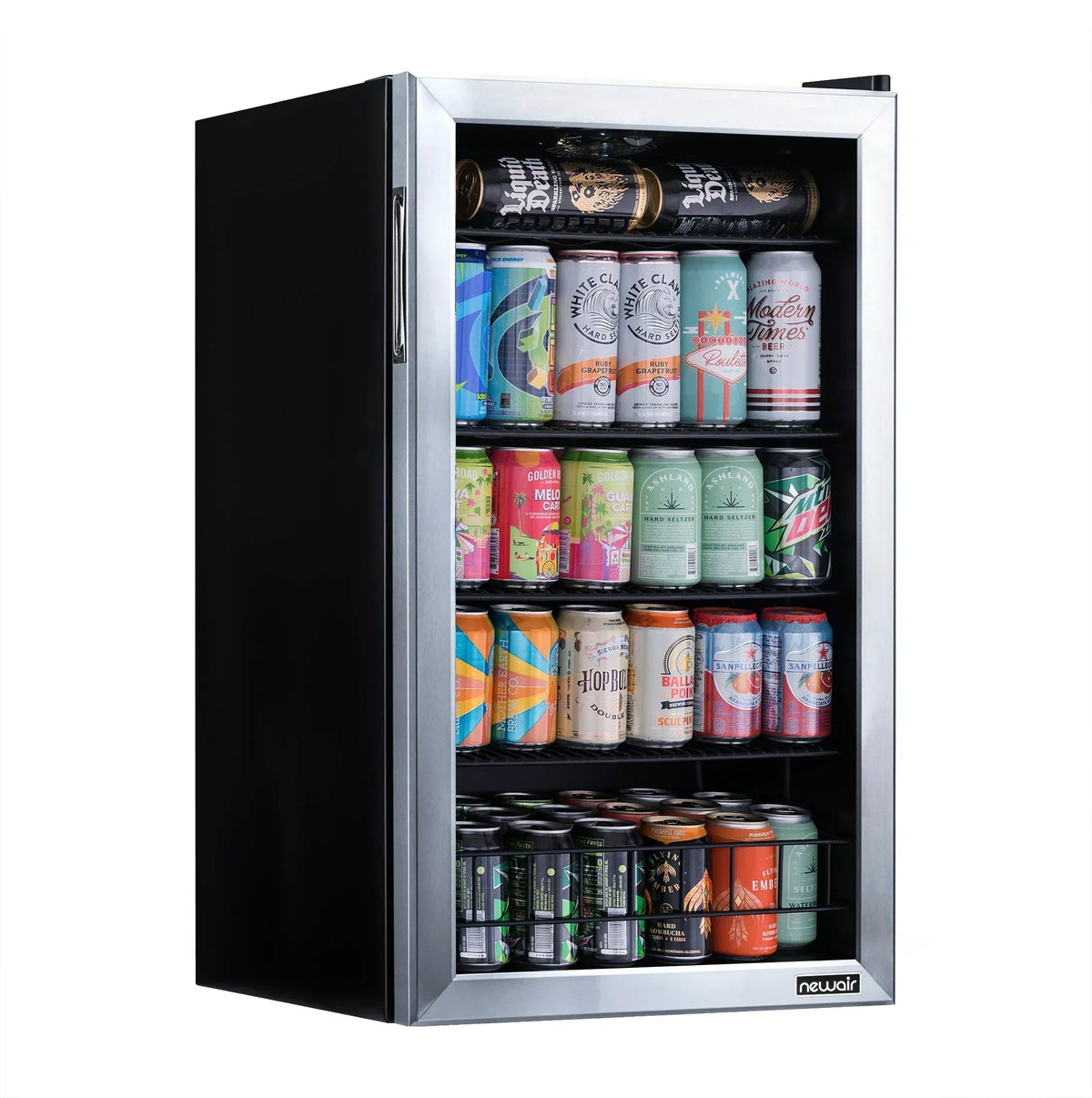2026 Newair® Refrigerador de Bebidas Independiente de Acero Inoxidable – 126 Latas – 18,9"