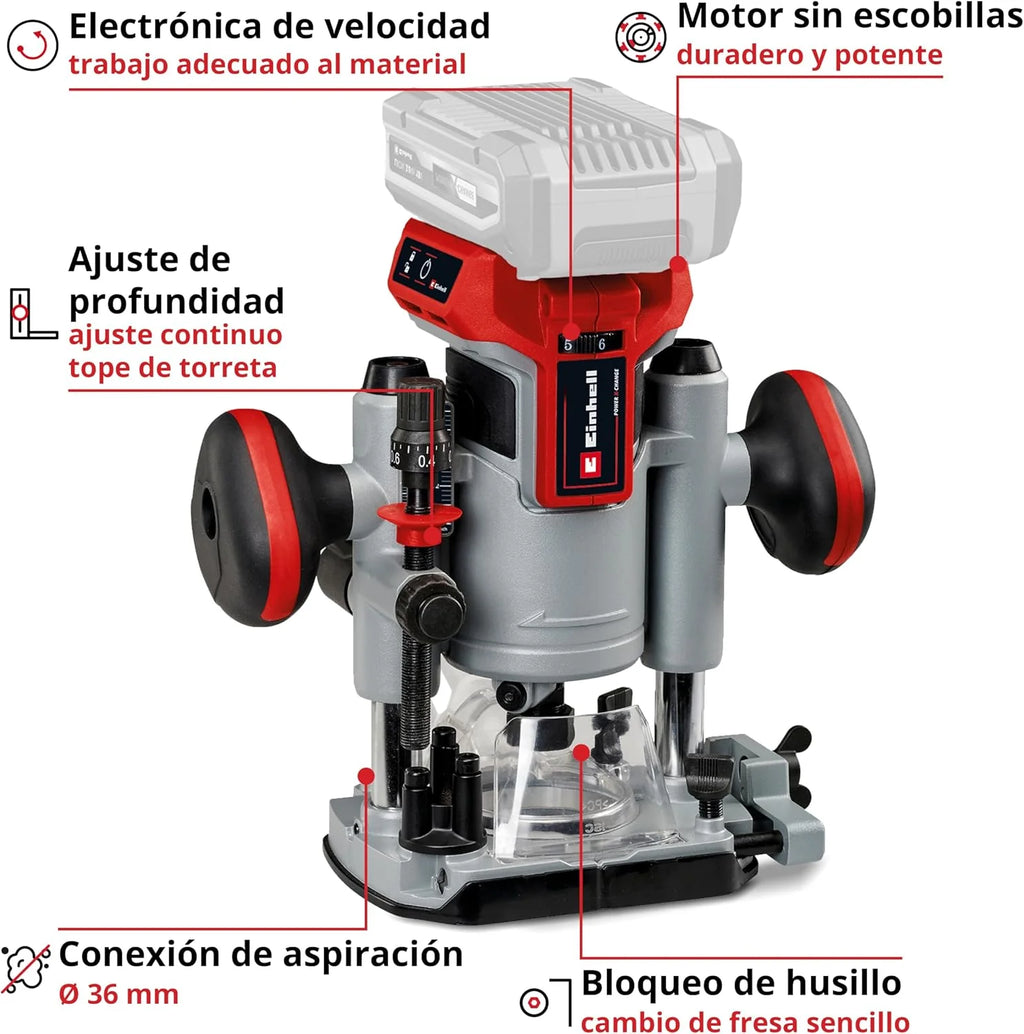 Einhell Professional Tupí y batería TP-RO 18 Li BL-Solo