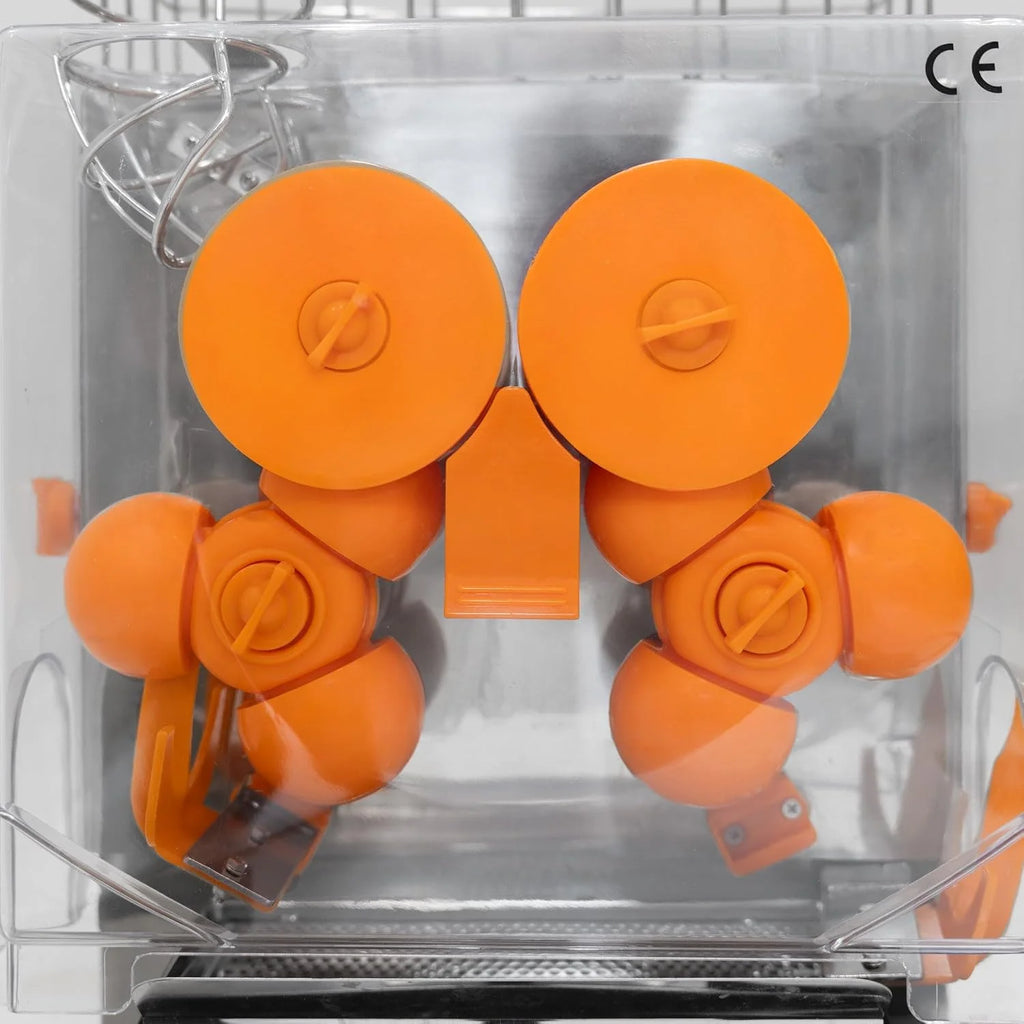 Exprimidor de Cítricos Comercial | Acero Inoxidable | 20-22 naranjas/min | Producción rápida 3-5s | Grifo integrado | Cesta superior amplia | Bajo ruido 60dB | Accesorios incluídos | Extractor de Zumo