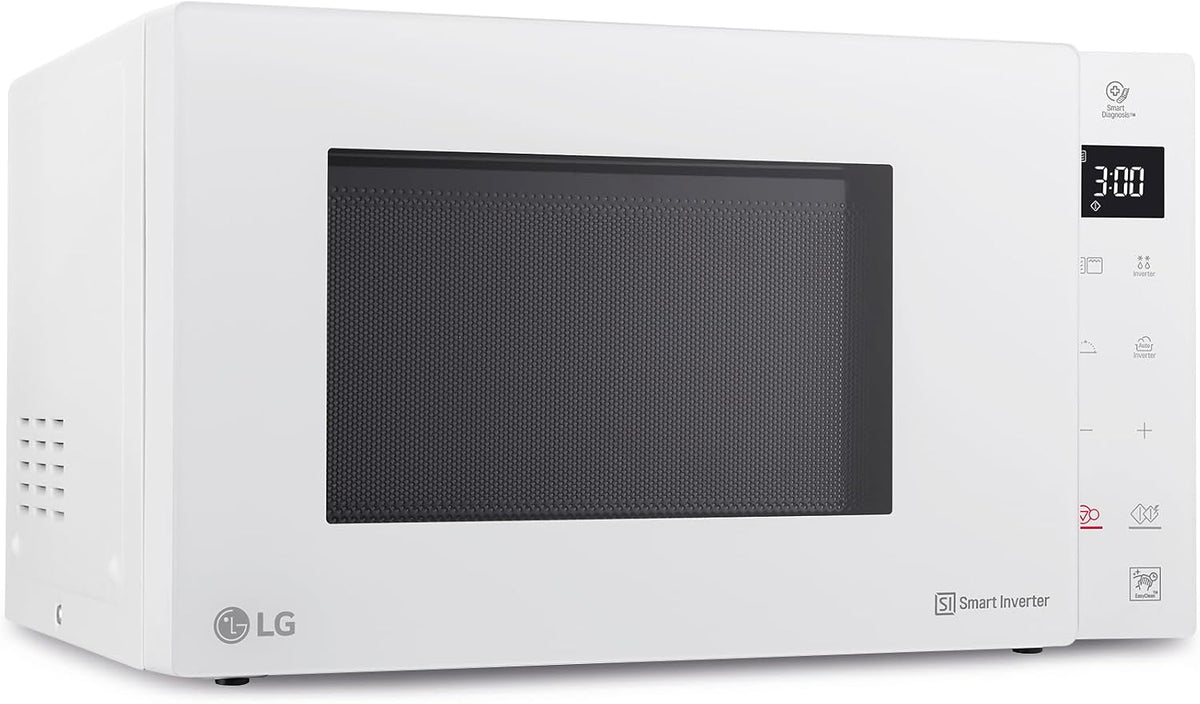 LG MH6535GDH Microondas con grill, 1000W, Smart Inverter, Display digital, Color Blanco, 1000 W, 25 l