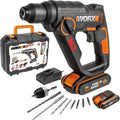 Worx WX390.1 Martillo SDS-Plus 20V 1,2J 2 Baterías Maletín