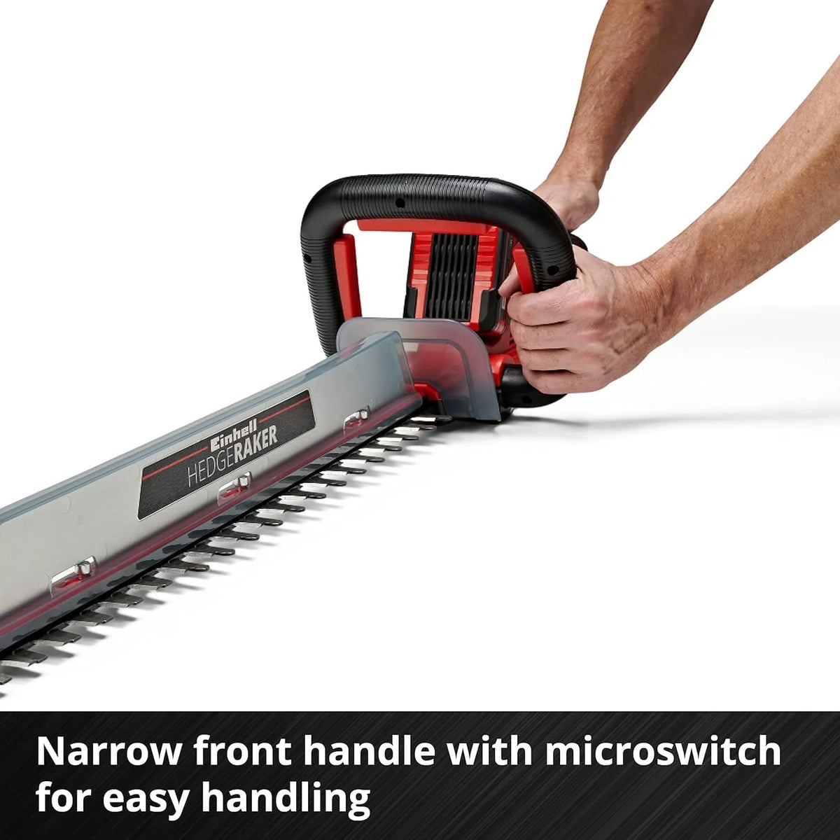 Einhell Cortasetos inalámbrico GE-CH 18/60 Li-Solo Power X-Change (18 V, Longitud de Corte de 60 cm, Distancia Entre Dientes de 22 mm, Mango Giratorio, Incluye colector de Cortes, sin batería)