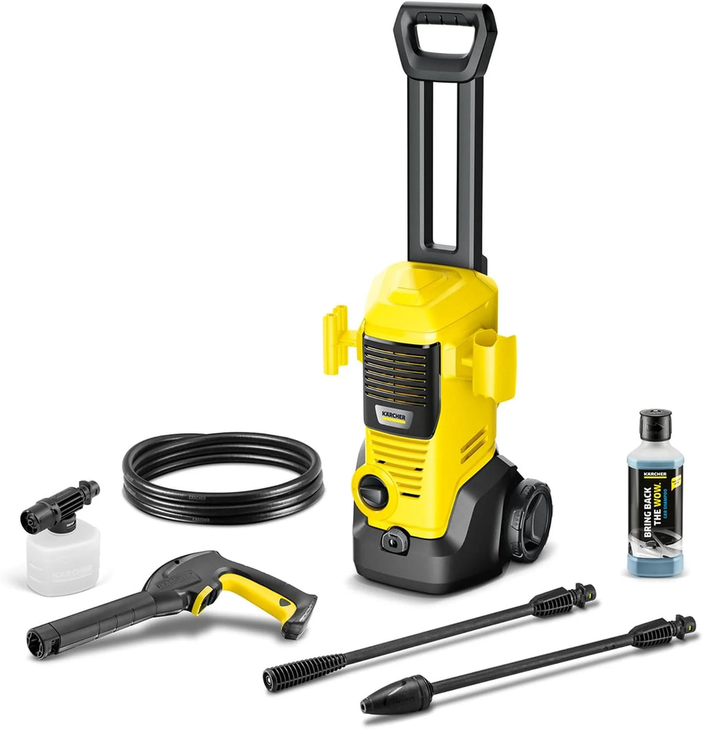 Kärcher Hidrolimpiadora K 2 Premium FJ, 110 Bar, caudal: 360 l/h, Rendimiento: 20 m²/h, Filtro de Agua, 4,2 kg, Pistola de Alta presión, lanzas pulverizadoras, Boquilla Turbo y de Espuma