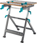 wolfcraft Mesa de Trabajo y sujeción Master 650 Ergo I 6870000 I La Mesa de sujeción de Altura Ajustable y portátil Que Permite Trabajar de Manera Flexible en Todos Tus proyectos