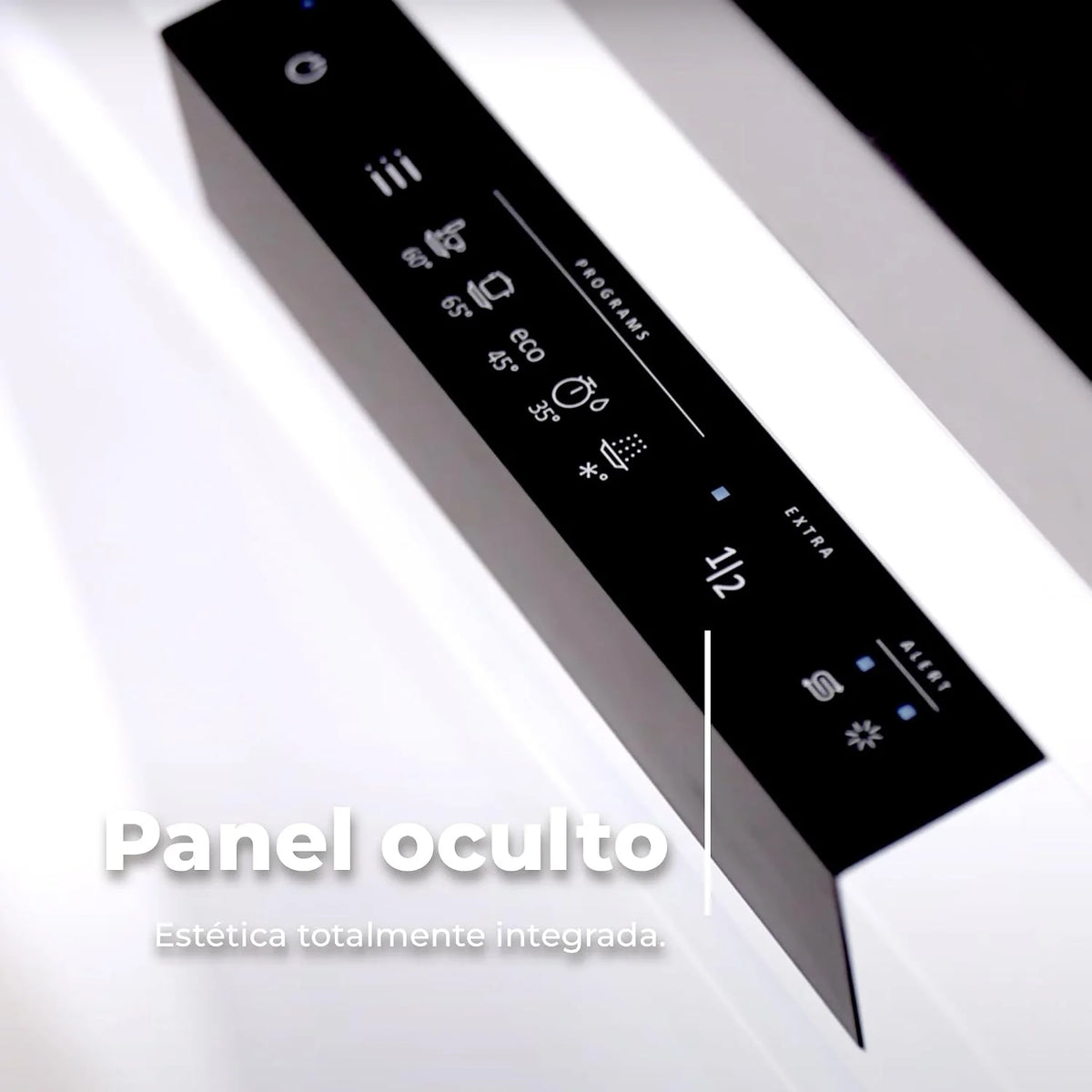 EVVO Lavavajillas estrecho, Ancho 45 cm, Capacidad para 9 Cubiertos, Programa Rápido 30 minutos, Programa Media Carga, Bandeja Superior Ajustable, 5 Programas, Modelo D1 Slim, Acabado Blanco