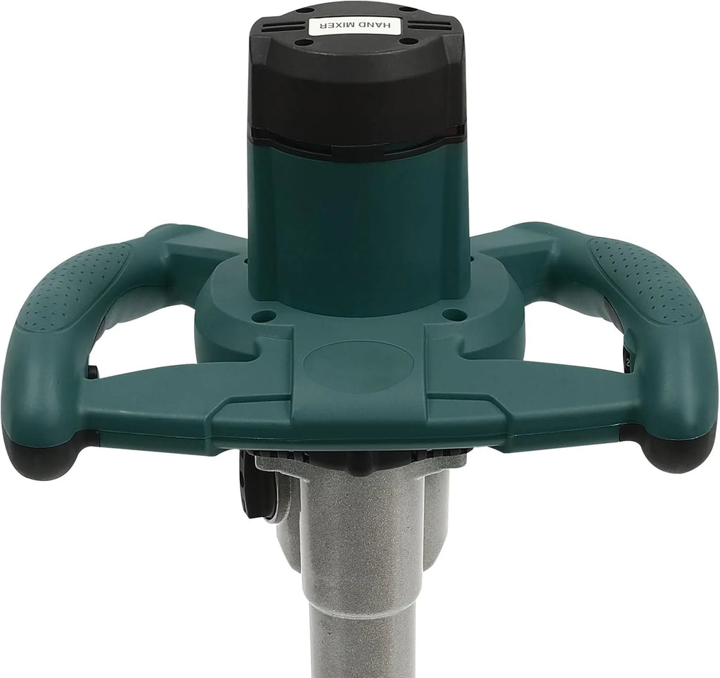 Mezclador de mortero, 2800 W, agitador doble, 6 marchas, velocidad de ralentí: 0-390 rpm, agitador de hormigón para pintura al óleo, cemento, mortero fino, longitud de la varilla: 530 mm (verde)