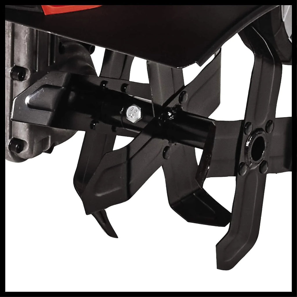 Einhell Motoazada eléctrica GC-RT 1545M (1500W - 45cm, motor conexión en hilera, interruptor seguridad 2 puntos, acoplamiento de sobrecarga, larguero de guiado plegable, cuchillas escarificadoras)