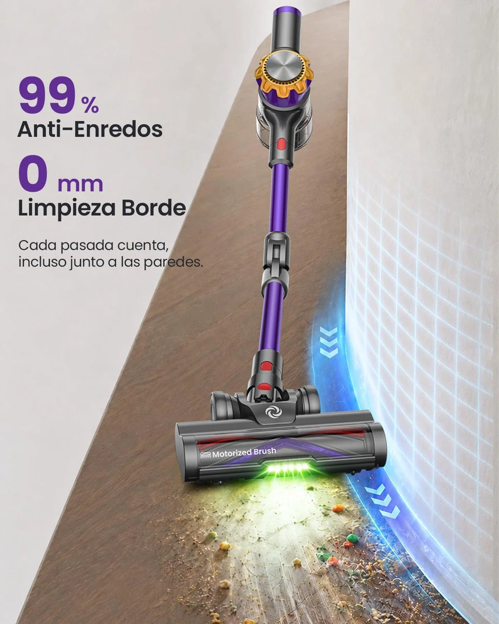 V18Pro Aspiradora sin Cable con Brazo Flexible 50kPa/450W