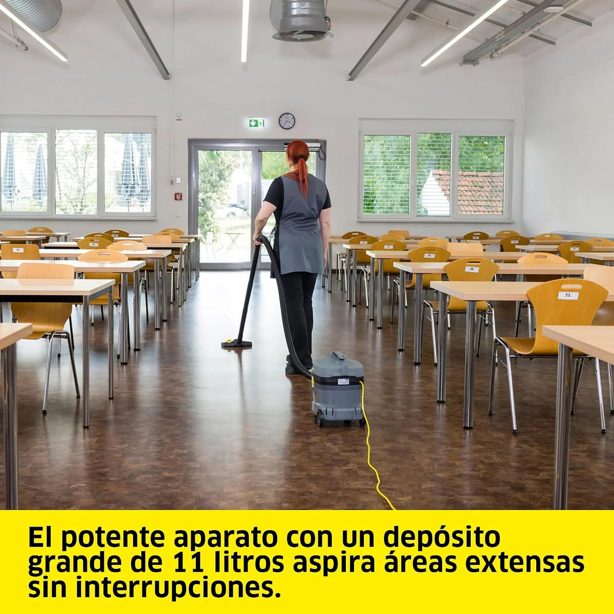 KÄRCHER Aspirador en seco T 11/1 Classic, depósito: 11 l, Potencia: 850 W, Nivel de presión acústica: 61 dB(A), Peso: 3,9 kg, Cable: 7,5 m, Cesta de Filtro Permanente