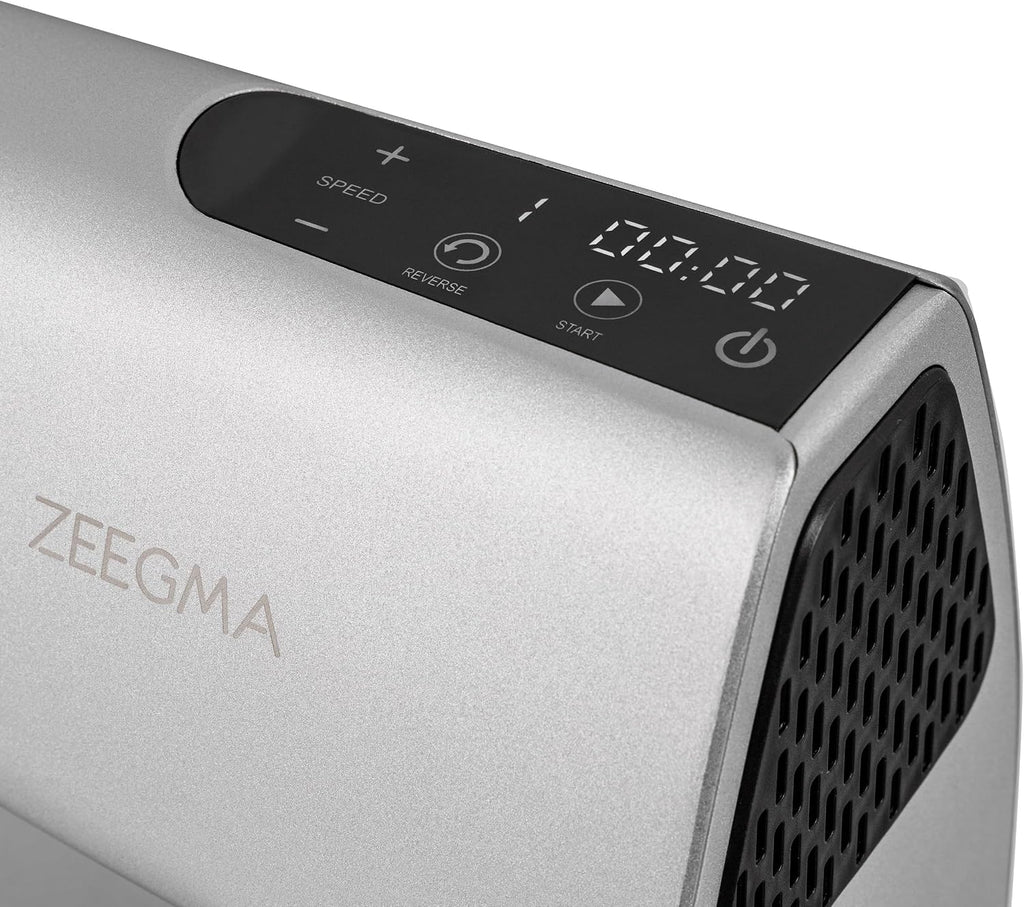 ZEEGMA MOLEN MASTER Máquina Eléctrica para Moler Carne, Potencia de 2500 W, 3 Discos de Acero Inoxidable, Accesorio para Embutidos, Rallador, Función Reversa, Pantalla Táctil