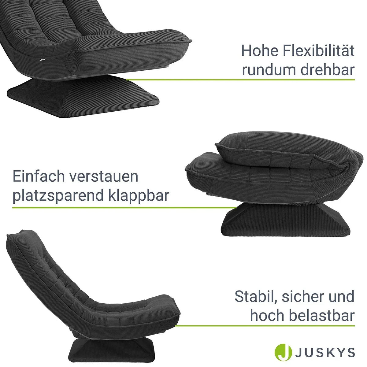 2025 Sillón relax Korsika en terciopelo acanalado
