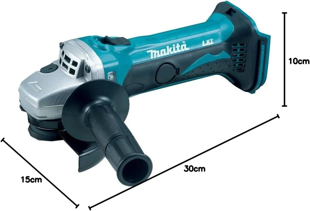 Makita DGA452Z - Amoladora angular inalámbrica de iones de litio de 18 V, azul, pequeña