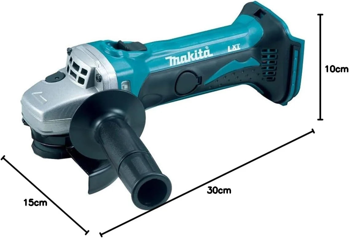 Makita DGA452Z - Amoladora angular inalámbrica de iones de litio de 18 V, azul, pequeña