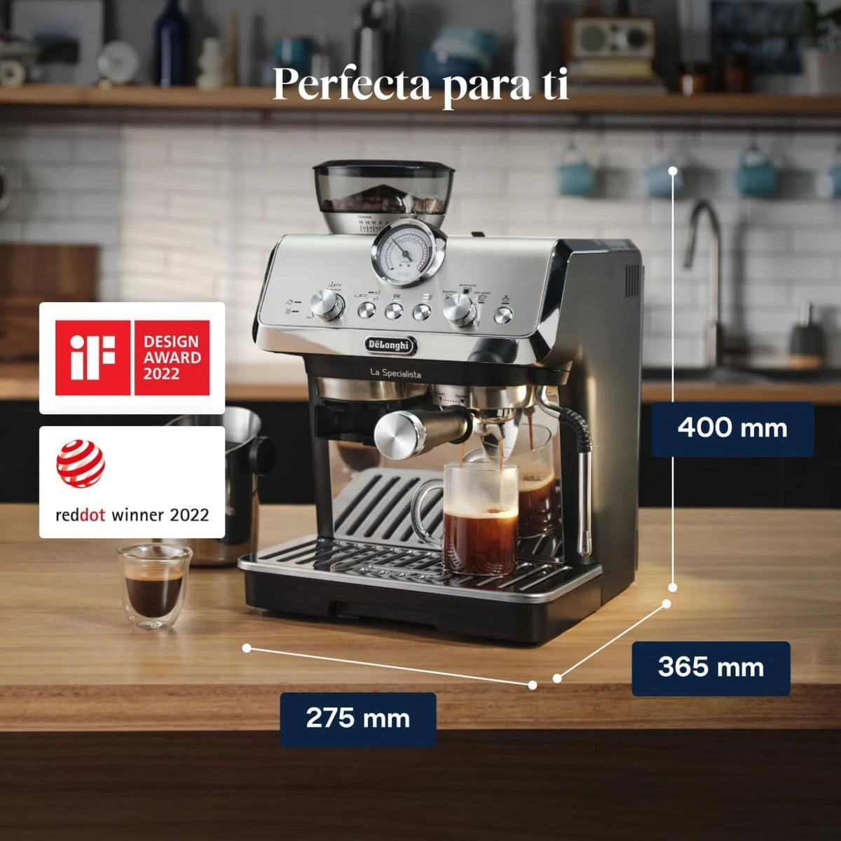 De'Longhi La Specialista Arte - Cafetera Espresso 3 Bebidas Predefinidas