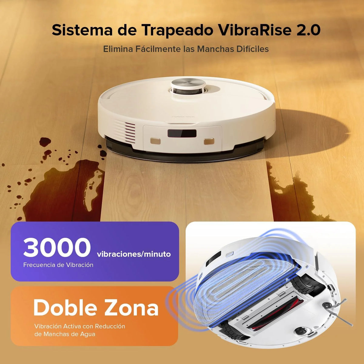 roborock Q10 S5 Set Robot Aspirador y Fregasuelos Succión de 10000 Pa