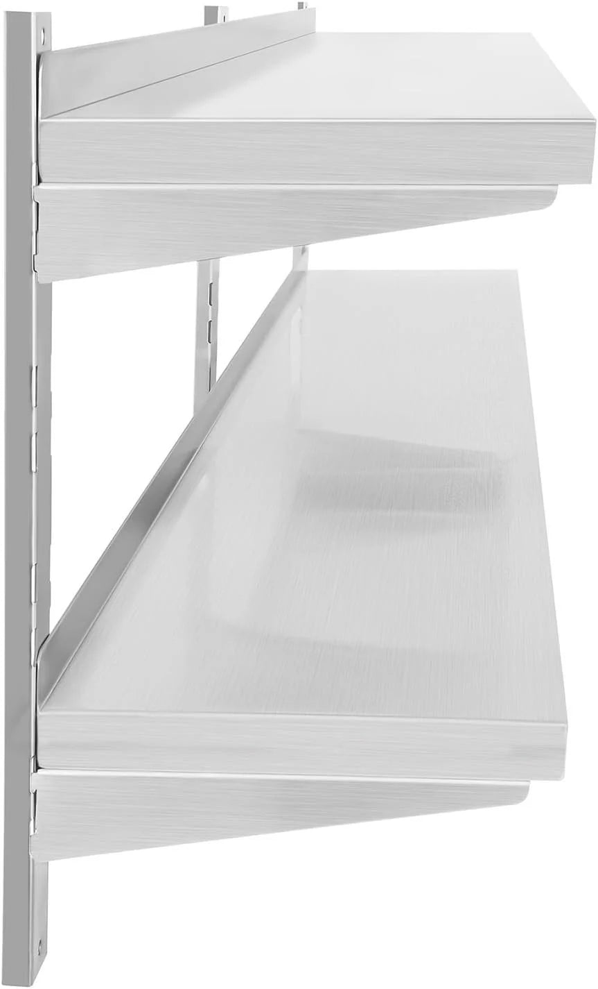 Royal Catering - RCWR-180.2 - Estante metálico para Cocina - 2 baldas - 180 cm