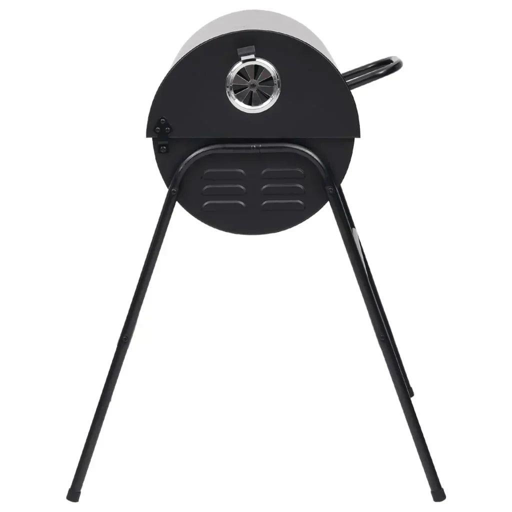 2026 Parrilla con 2 rejillas de cocción negra – Barbacoa portátil de 80x95x90 cm en acero