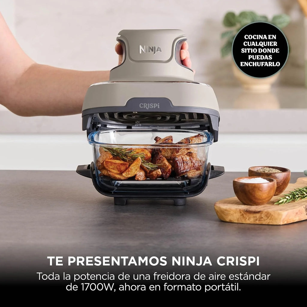 Ninja CRISPi, Freidora de Aire Portátil 4 en 1, 3,8L, Piedra