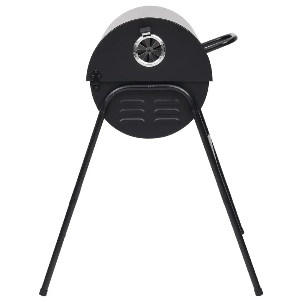 2026 Parrilla con 2 rejillas de cocción negra – Barbacoa portátil de 80x95x90 cm en acero