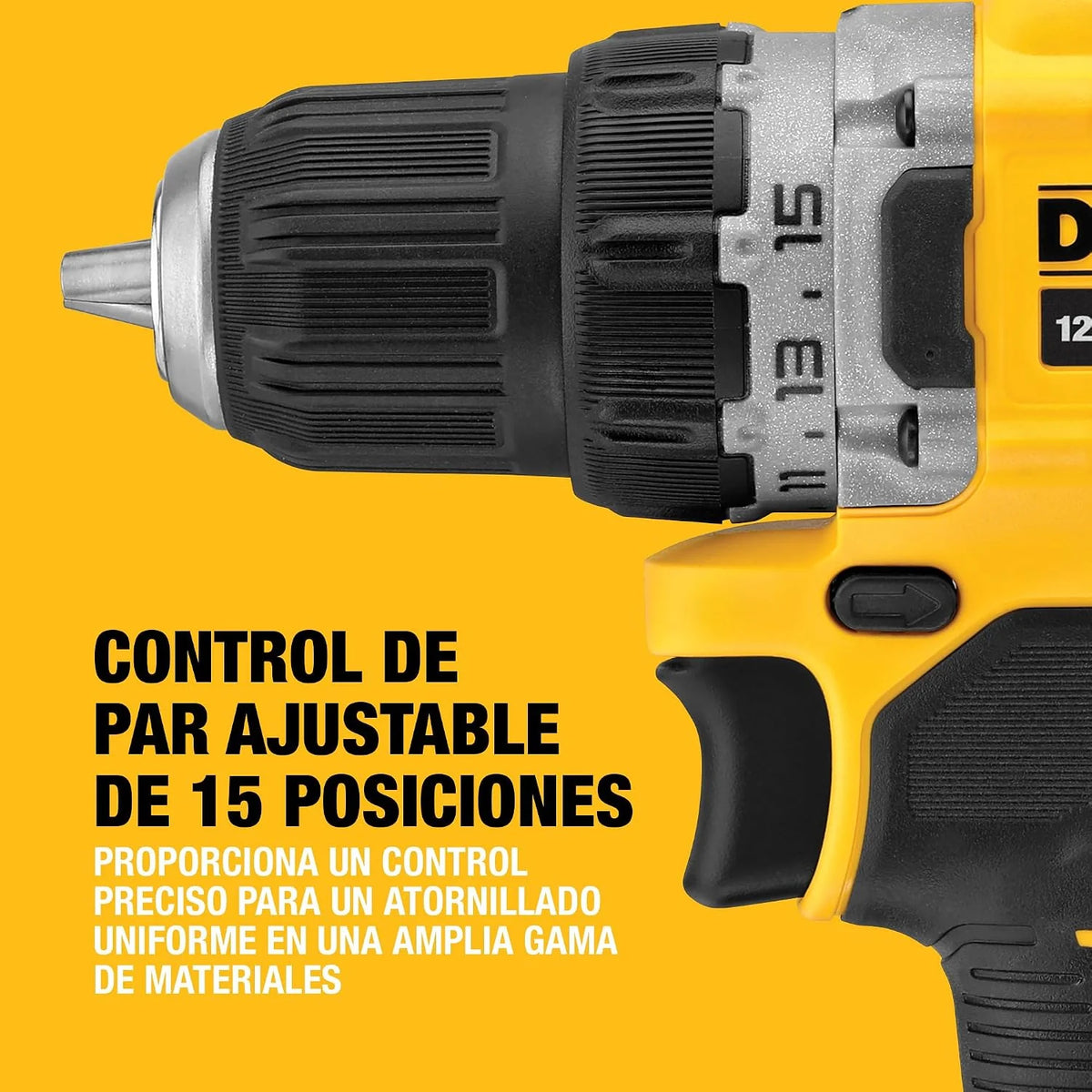 DEWALT Taladro atornillador compacto sin escobillas 12V XR, DCD701D2-QW