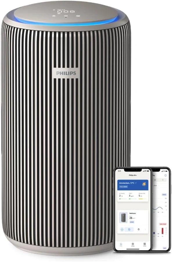 Philips 3200 Purificador de Aire HEPA, 130 m², Ultrasilencioso 15dB*, Gris
