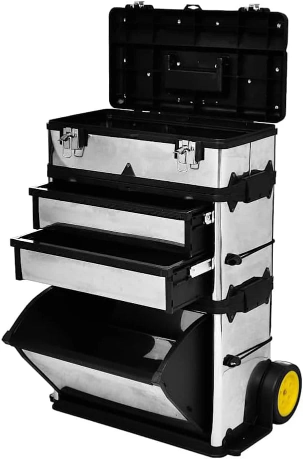 vidaXL Caja de herramientas de 3 partes