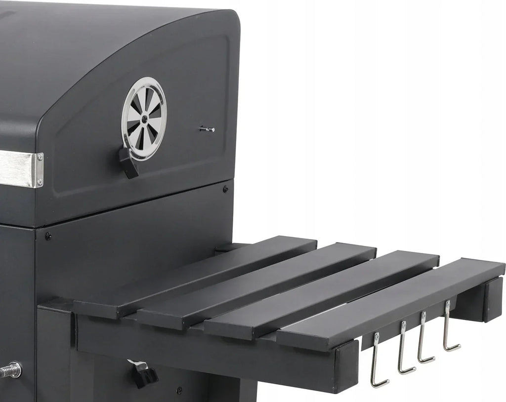 DUŻY GRILL WĘGLOWY XXL REGULOWANY ŻELIWNY RUSZT 78x42,5mm 3 PÓŁKI LUND