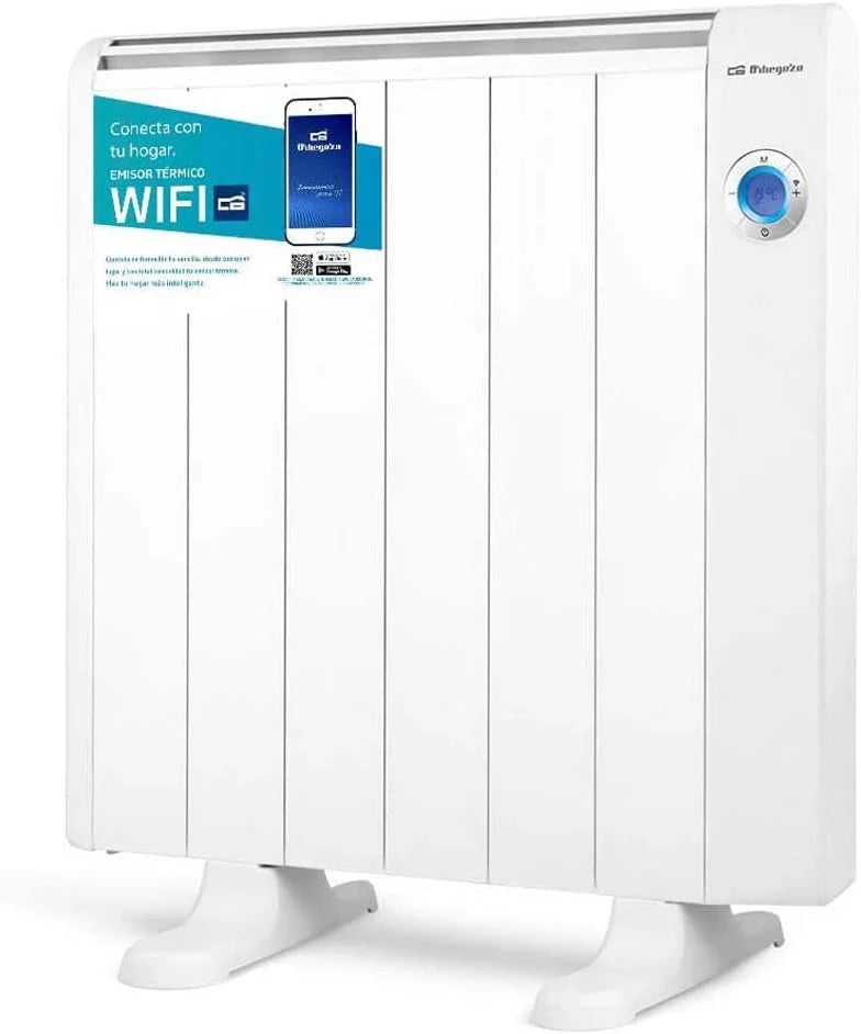 Orbegozo RRW 1000 - Emisor térmico WiFi Bajo Consumo, Sin Aceite, Programable, 3 Modos, Orbegozo App, 1000 W (4175490)