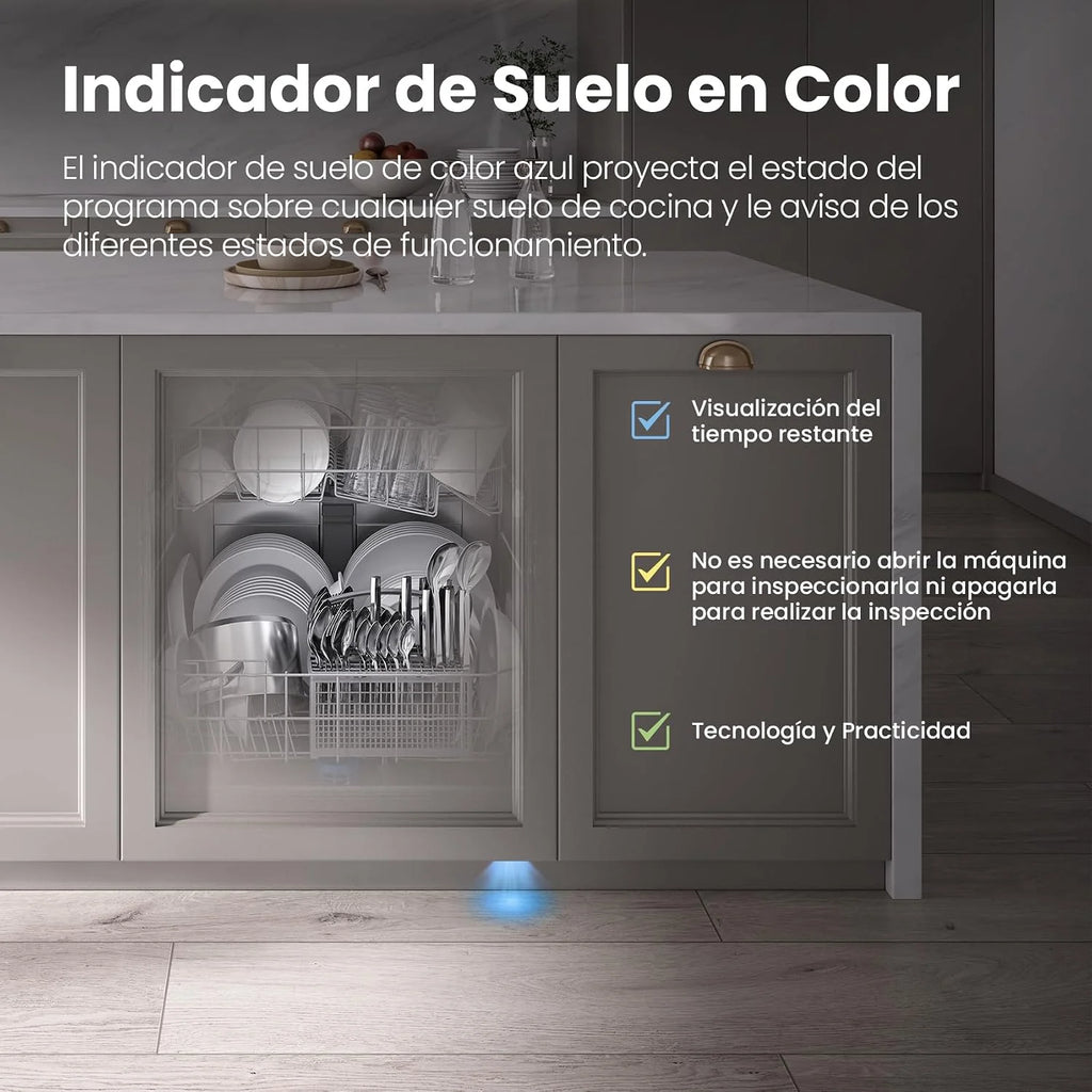 COMFEE' CDWPB1215PB-EU Lavavajillas Integrable, 12 Cubiertos, 60cm, WiFi